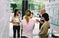 Picture of poster session discussion